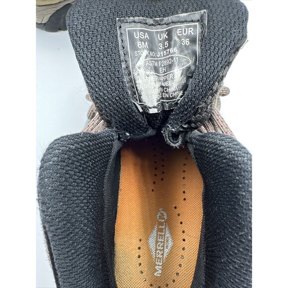 Merrell Womens Mid Hiking Boots Moab 2 Vibram Soles BROWN TAUPE Size US 6M - Picture 9 of 10